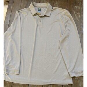 Mens Pro Tour Golf Coolplay XL Polo Shirt Long Sleeve Gray Collar 3 Buttons